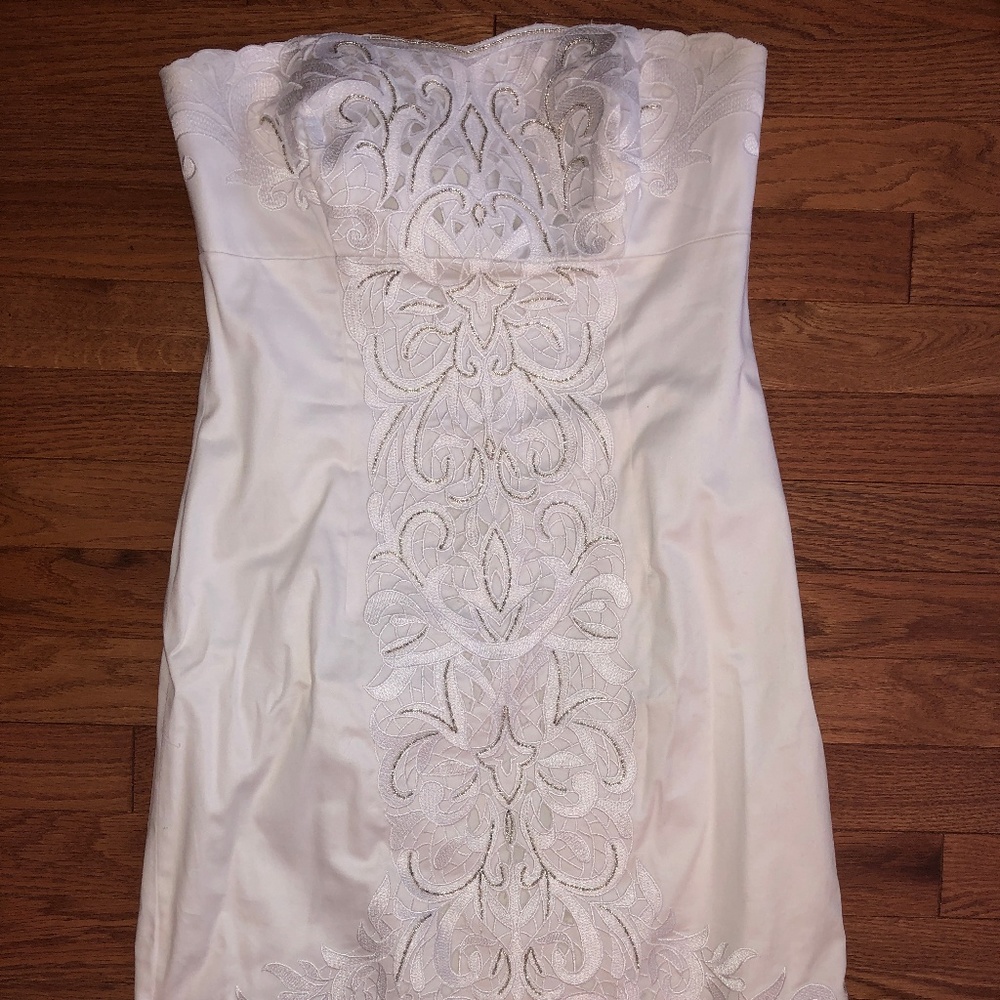 Beaded White House Black Market Dress